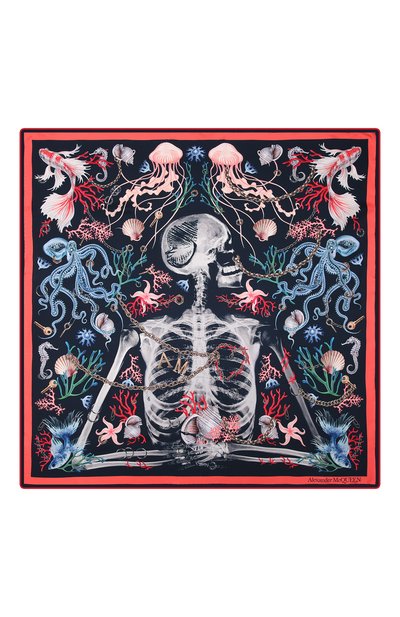 Шелковый платок ALEXANDER MCQUEEN, арт. 685002/3001Q, фото 5