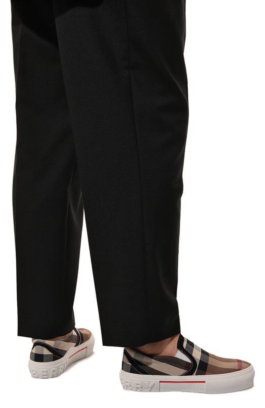 Хлопковые слипоны Burberry 8056762 Коричневый  8056762 Фото 3