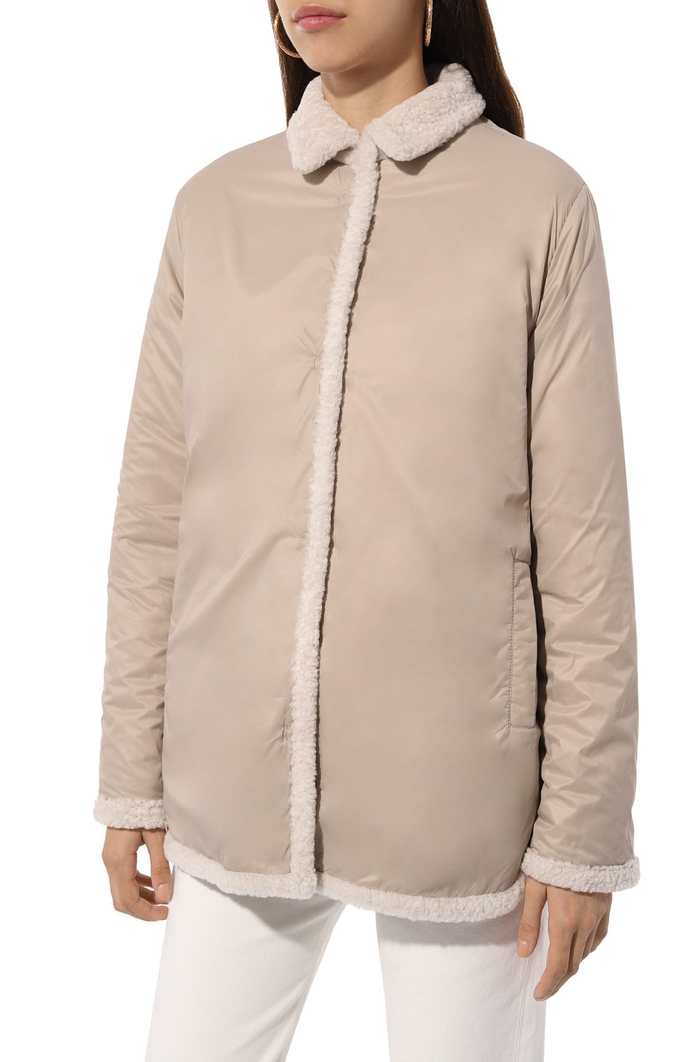 Двусторонняя шуба из овчины MANZONI24, арт. 24M1377-S23NY/, фото 6