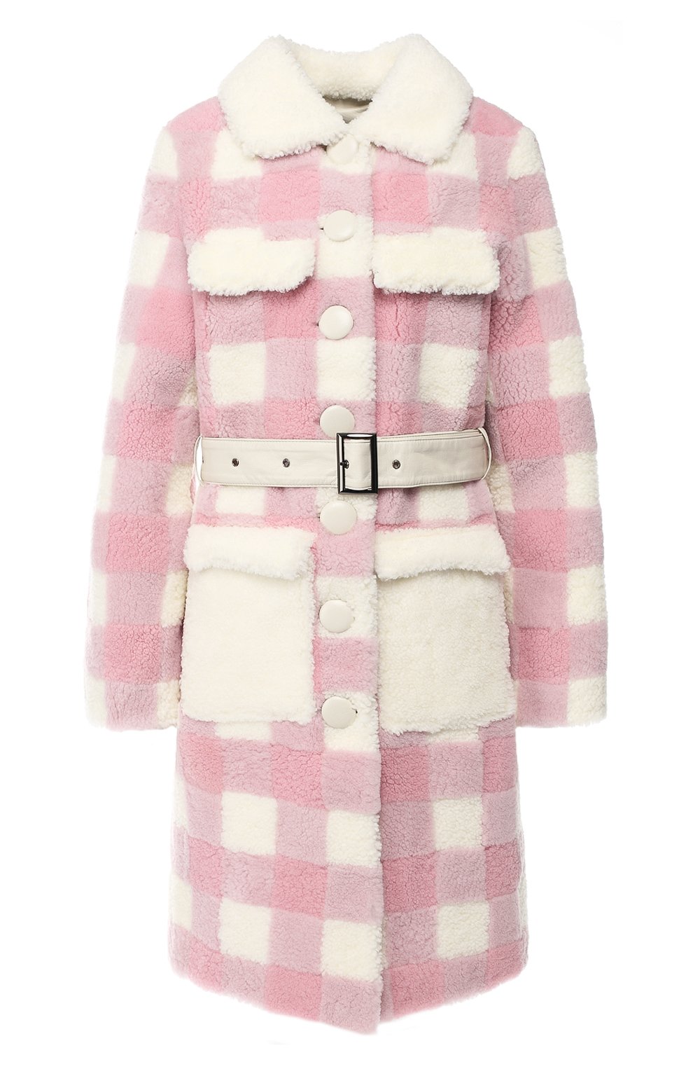 Меховое пальто с поясом SAKS POTTS белого цвета по цене 145000 руб., арт. 17813 TSUM EXCLUSIVE LUNIS WHITE/PINK C0AT, фото 1 Меховое пальто с поясом SAKS POTTS, арт. 17813 TSUM EXCLUSIVE LUNIS WHITE/PINK C0AT, фото 1