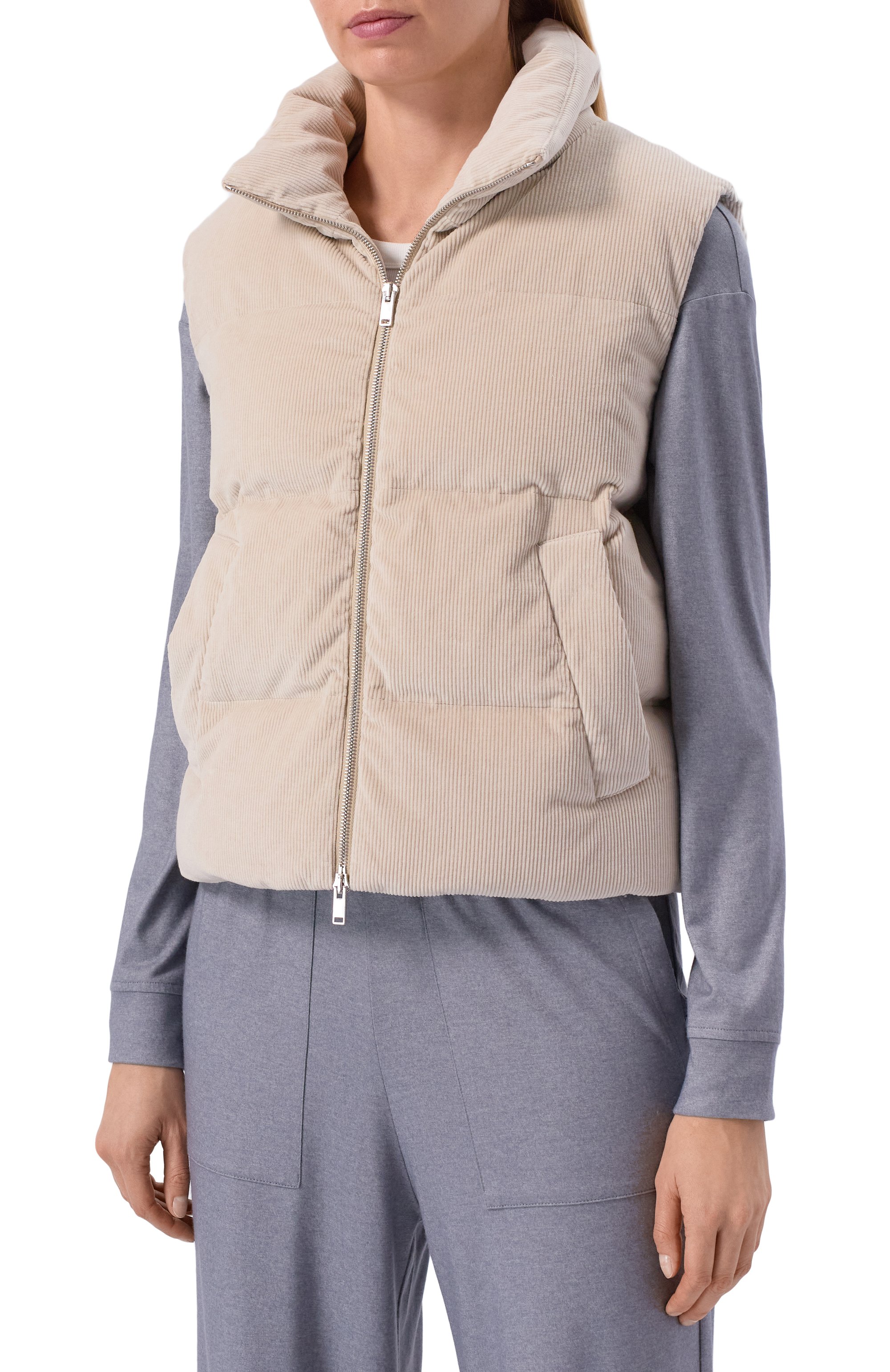 Вельветовый пуховый жилет  MVST, арт. M25.1MW.0015_CASHC0, фото 3