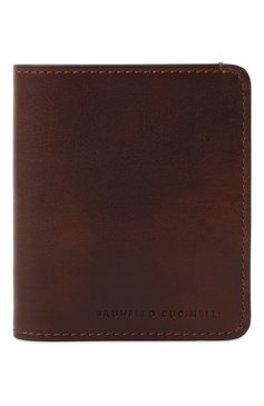 Мужской кожаный футляр для кредитных карт BRUNELLO CUCINELLI коричневого цвета, арт. MWCIU360 | Фото 1 (Нос: Не проставлено; Материал сплава: Проставлено; Материал: Натуральная кожа)