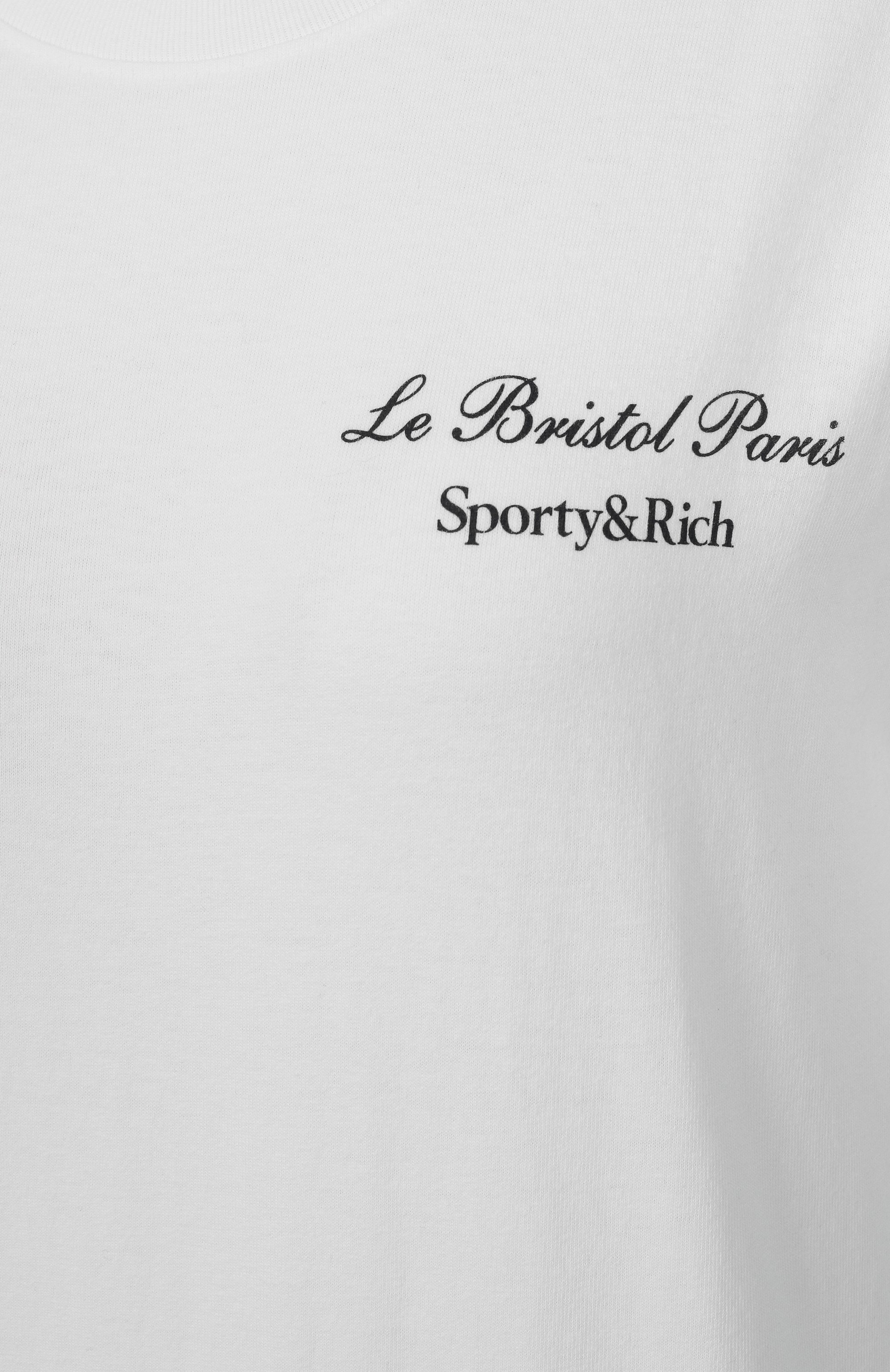 Хлопковая футболка sporty & rich x le bristol paris SPORTY AND RICH белого цвета по цене 9950 руб., арт. T0043517619WH01, фото 6 Хлопковая футболка sporty & rich x le bristol paris SPORTY AND RICH, арт. T0043517619WH01, фото 6