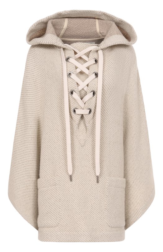 Шерстяное пончо Golden Goose Deluxe Brand GUP02367.P002191 Бежевый GUP02367.P002191