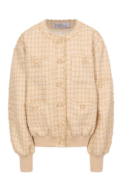 Женский твидовый бомбер GIUSEPPE DI MORABITO, арт. 04SSJA120 04429