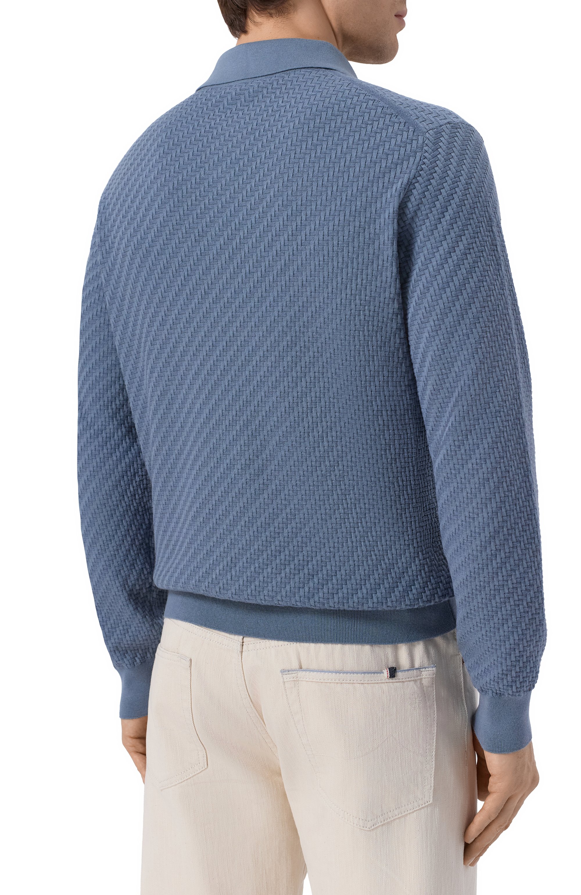 Поло из хлопка и шелка BRIONI, арт. UMR10L/PAK22, фото 4