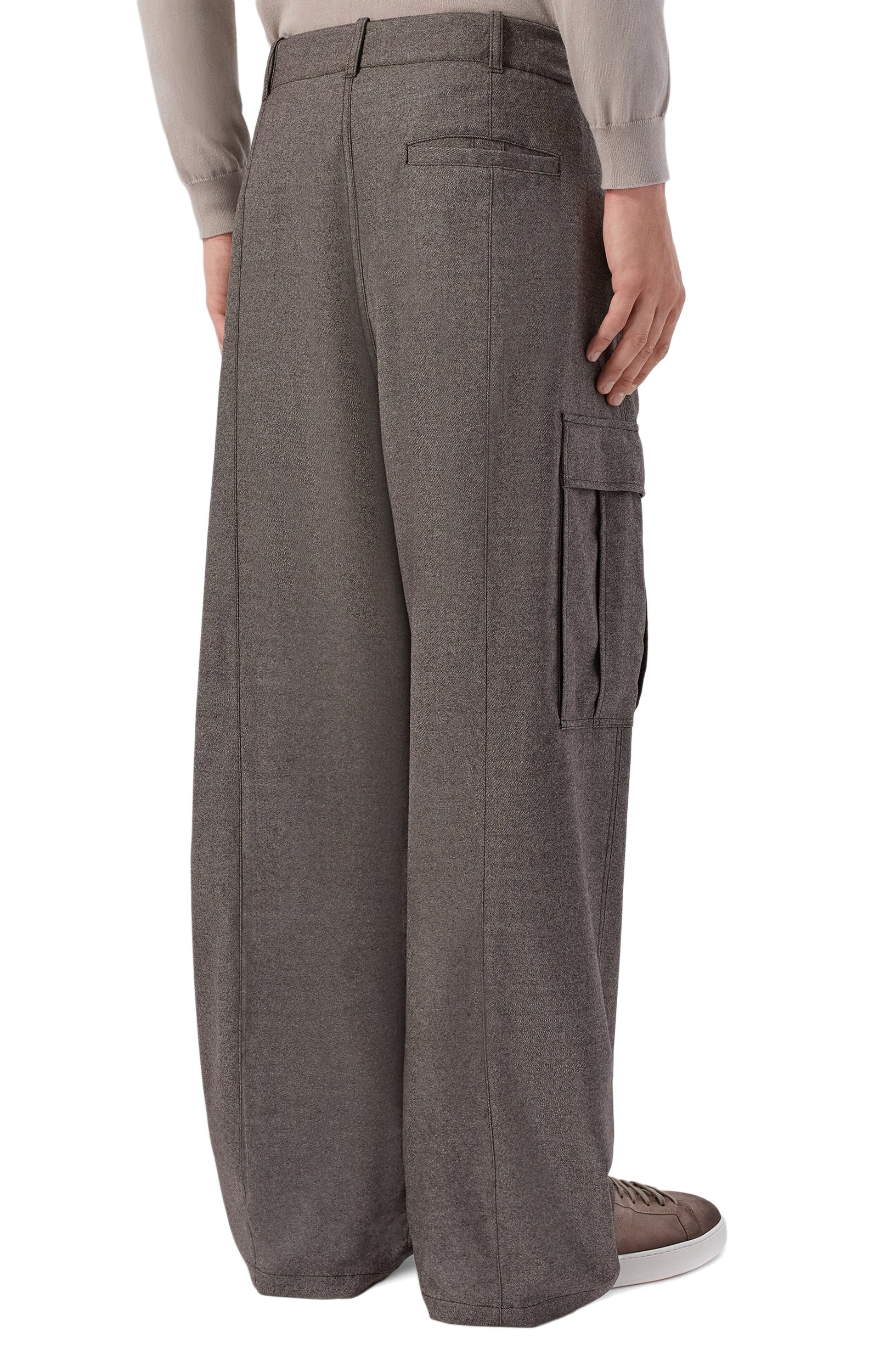 Брюки-карго из шерсти и кашемира GIORGIO ARMANI, арт. GM004540/TE11804, фото 4