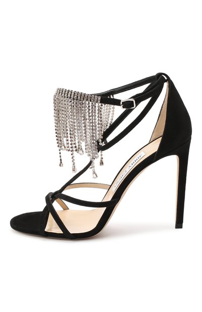 Замшевые босоножки bijou 100 JIMMY CHOO, арт. BIJ0U 100/DRS, фото 3