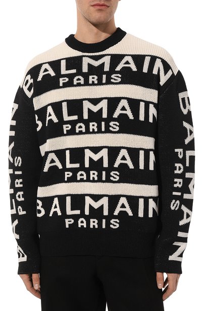 Свитер BALMAIN черного цвета по цене 132000 руб., арт. YH1KE010KC56, фото 3 Свитер BALMAIN, арт. YH1KE010KC56, фото 3