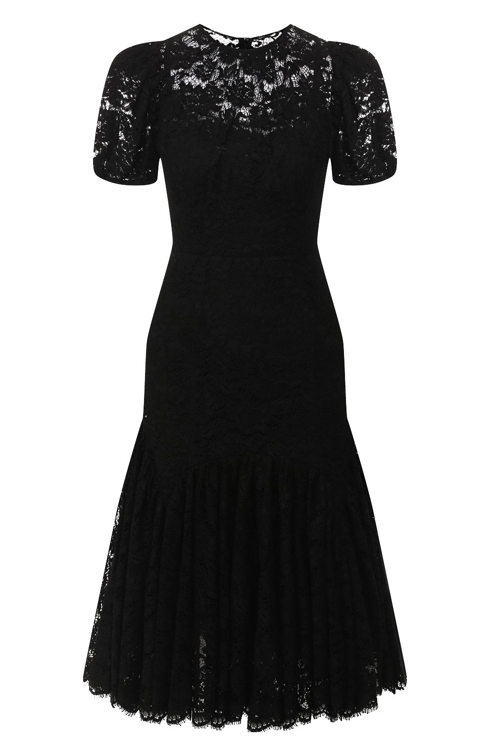 Кружевное платье DOLCE & GABBANA черного цвета по цене 385500 руб., арт. F65G9T/HLMN2, фото 1 Кружевное платье DOLCE & GABBANA, арт. F65G9T/HLMN2, фото 1