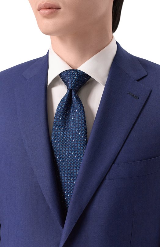 Шелковый галстук Brioni 062I00/PD472 Синий  062I00/PD472 Фото 2