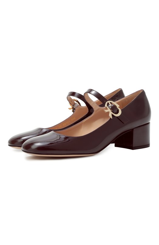Лакированные туфли Mary Ribbon 45 Gianvito Rossi G22101.45RIC.VERB0UR Бордовый G22101.45RIC.VERB0UR