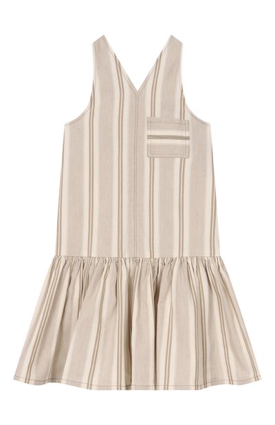 Сарафан из хлопка и льна BRUNELLO CUCINELLI, арт. BL106A330B