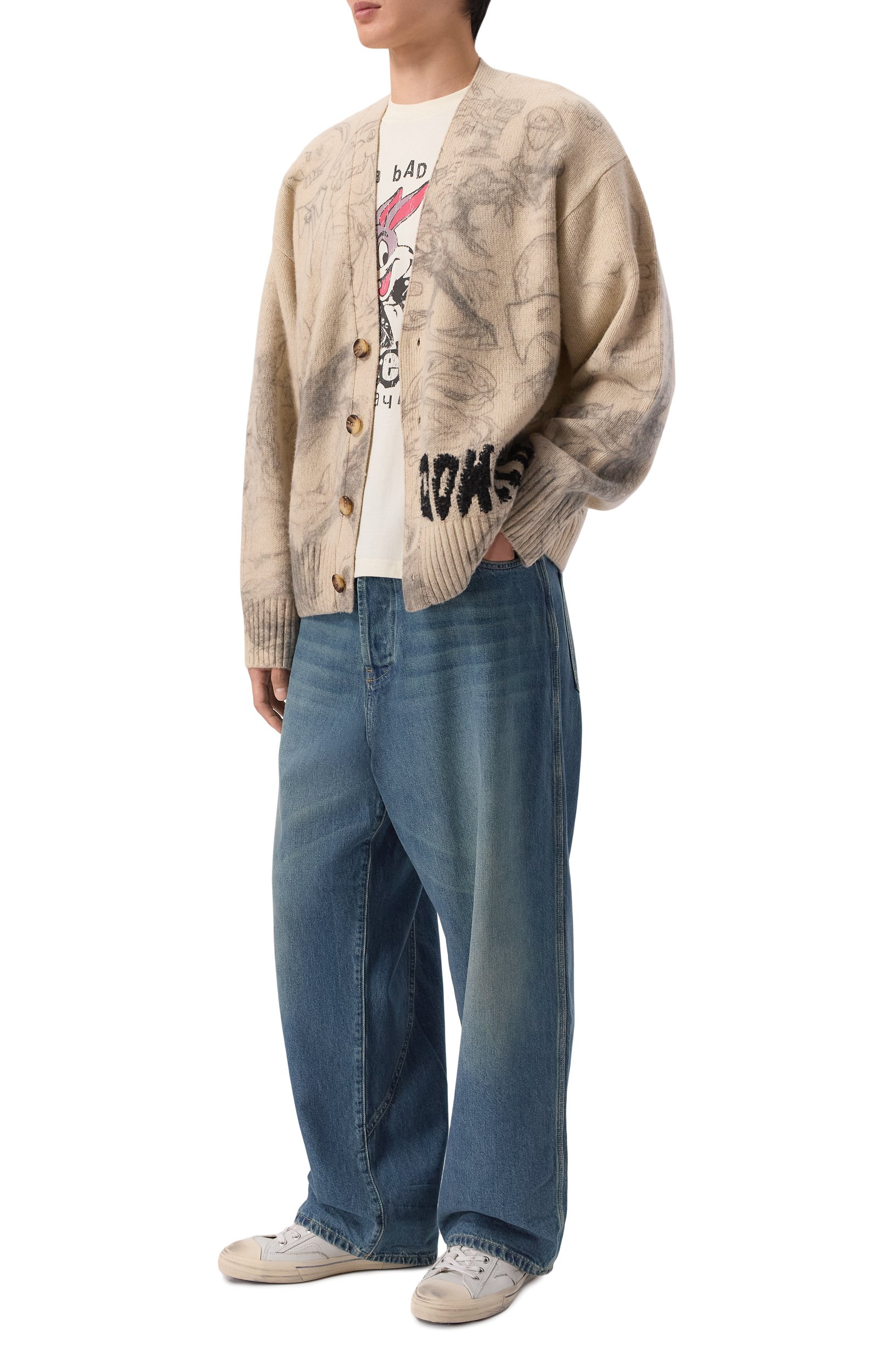Шерстяной кардиган DOMREBEL, арт. M DRAWINGS/KNIT CARDIGAN, фото 2