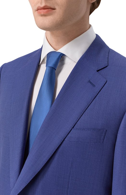 Шелковый галстук Canali 18/HJ04526 Синий  18/HJ04526 Фото 2