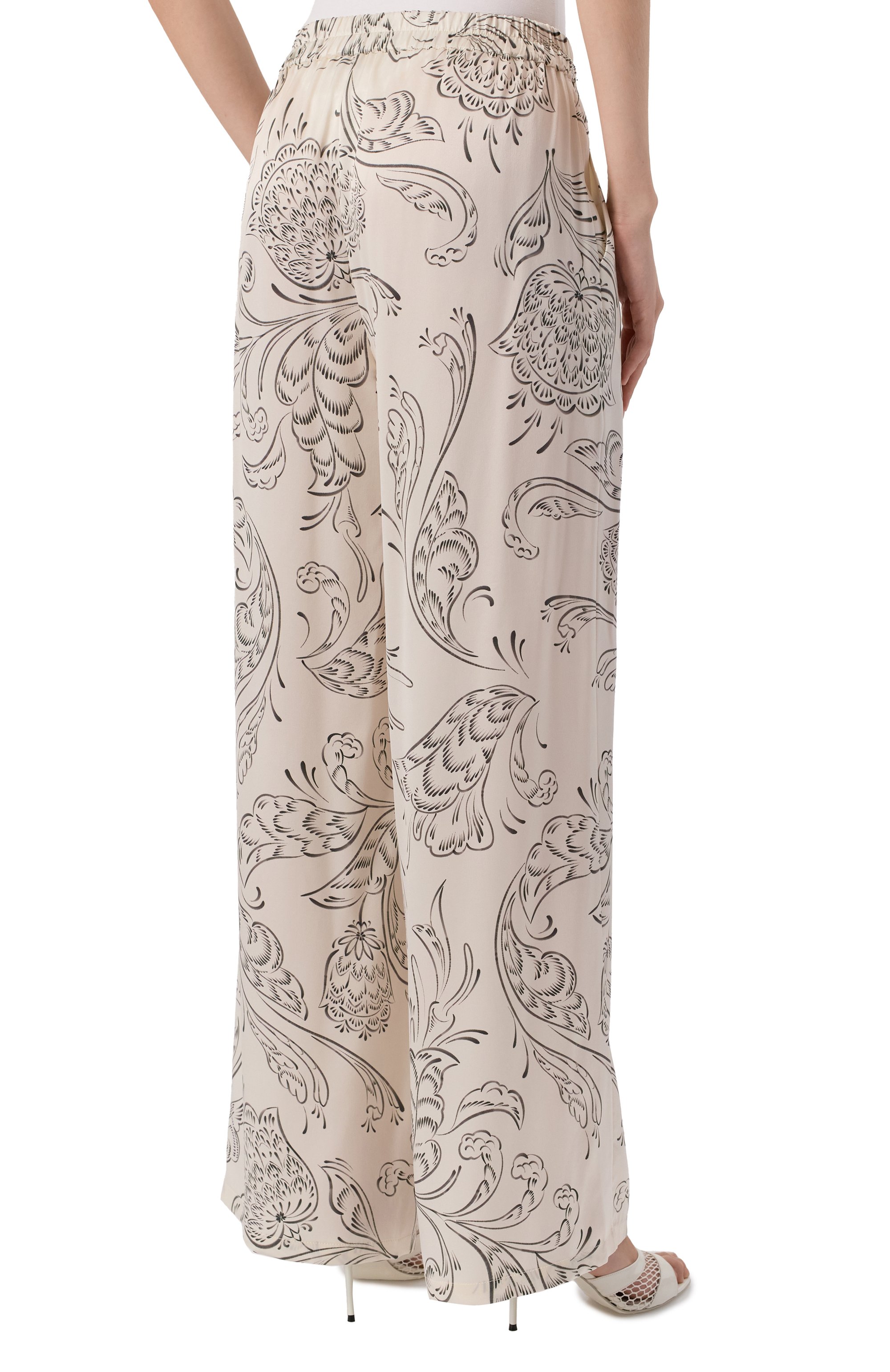 Шелковые брюки ХОХЛОМА Х АЛЕНА АХМАДУЛЛИНА, арт. WTP2112, фото 4