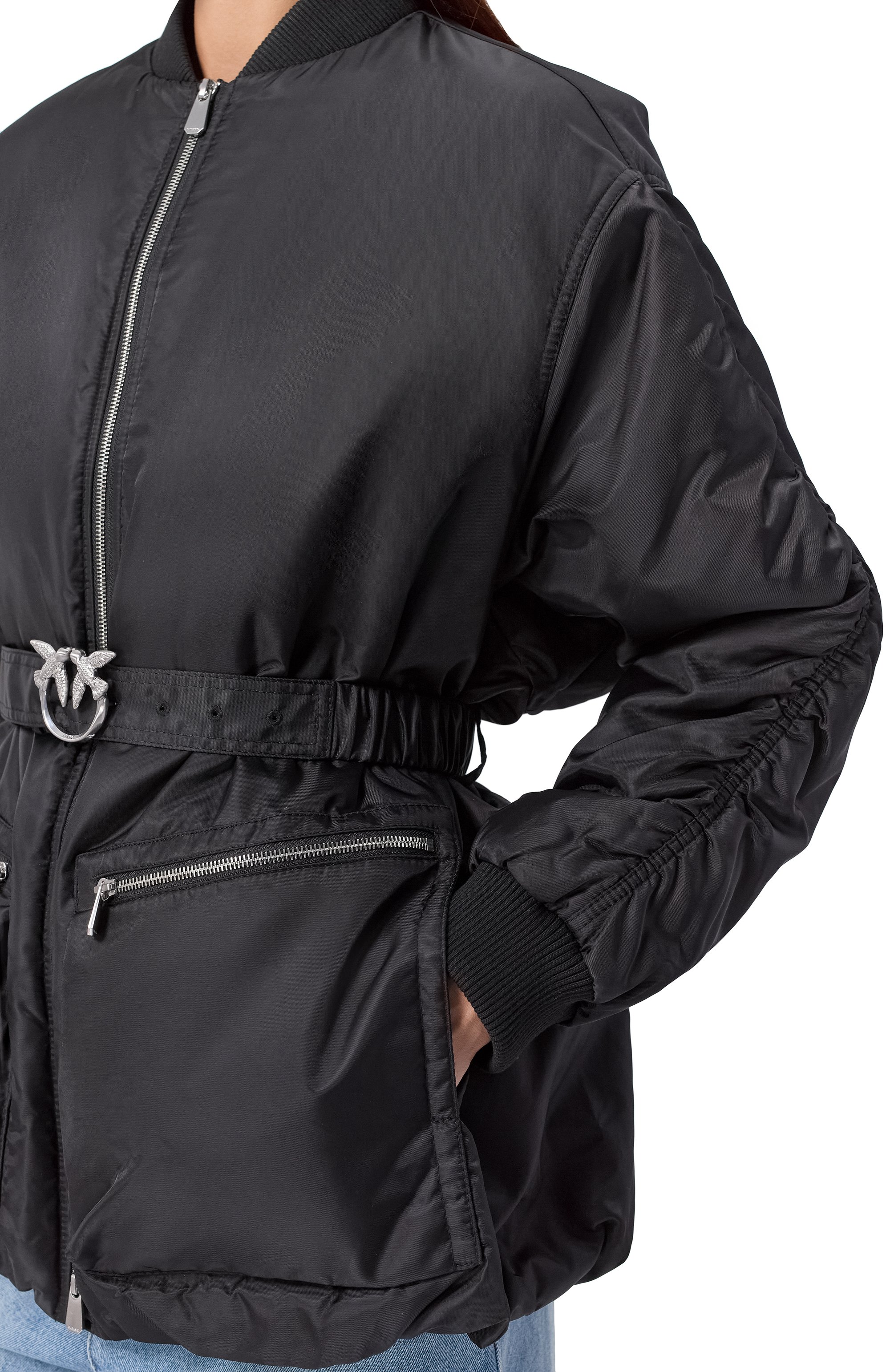 Утепленная куртка PINKO черного цвета по цене 47900 руб., арт. 105340/A20L, фото 5 Утепленная куртка PINKO, арт. 105340/A20L, фото 5