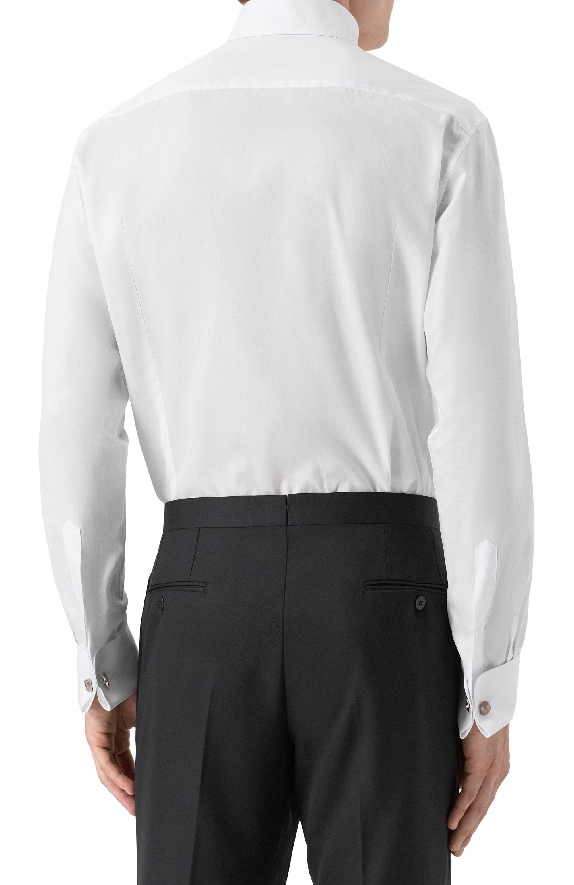 Хлопковая сорочка GIORGIO ARMANI белого цвета по цене 69950 руб., арт. GM000476/TE10075, фото 4 Хлопковая сорочка GIORGIO ARMANI, арт. GM000476/TE10075, фото 4