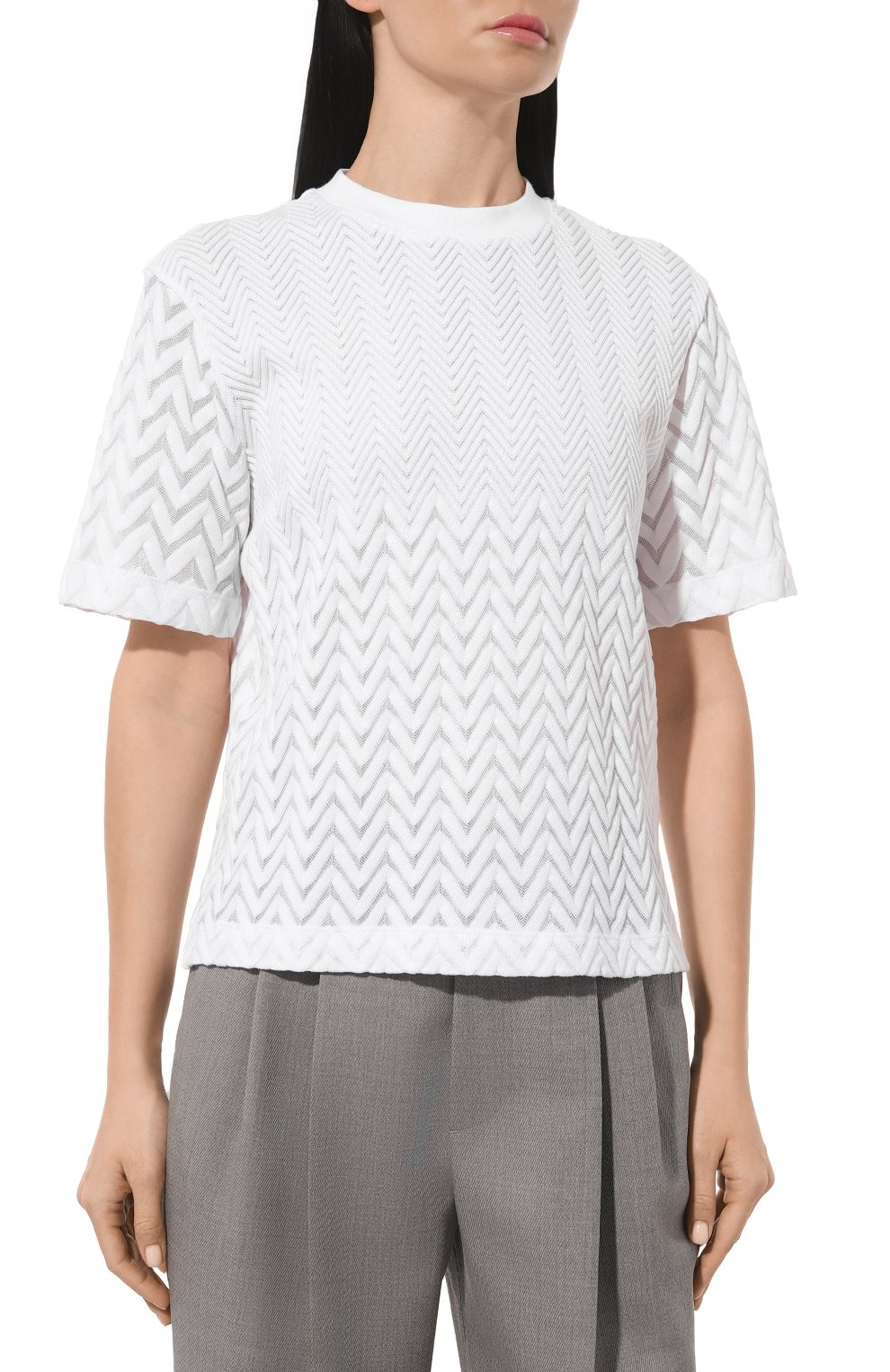 Футболка из хлопка и вискозы MISSONI, арт. DS24SL01/BR00JE, фото 3