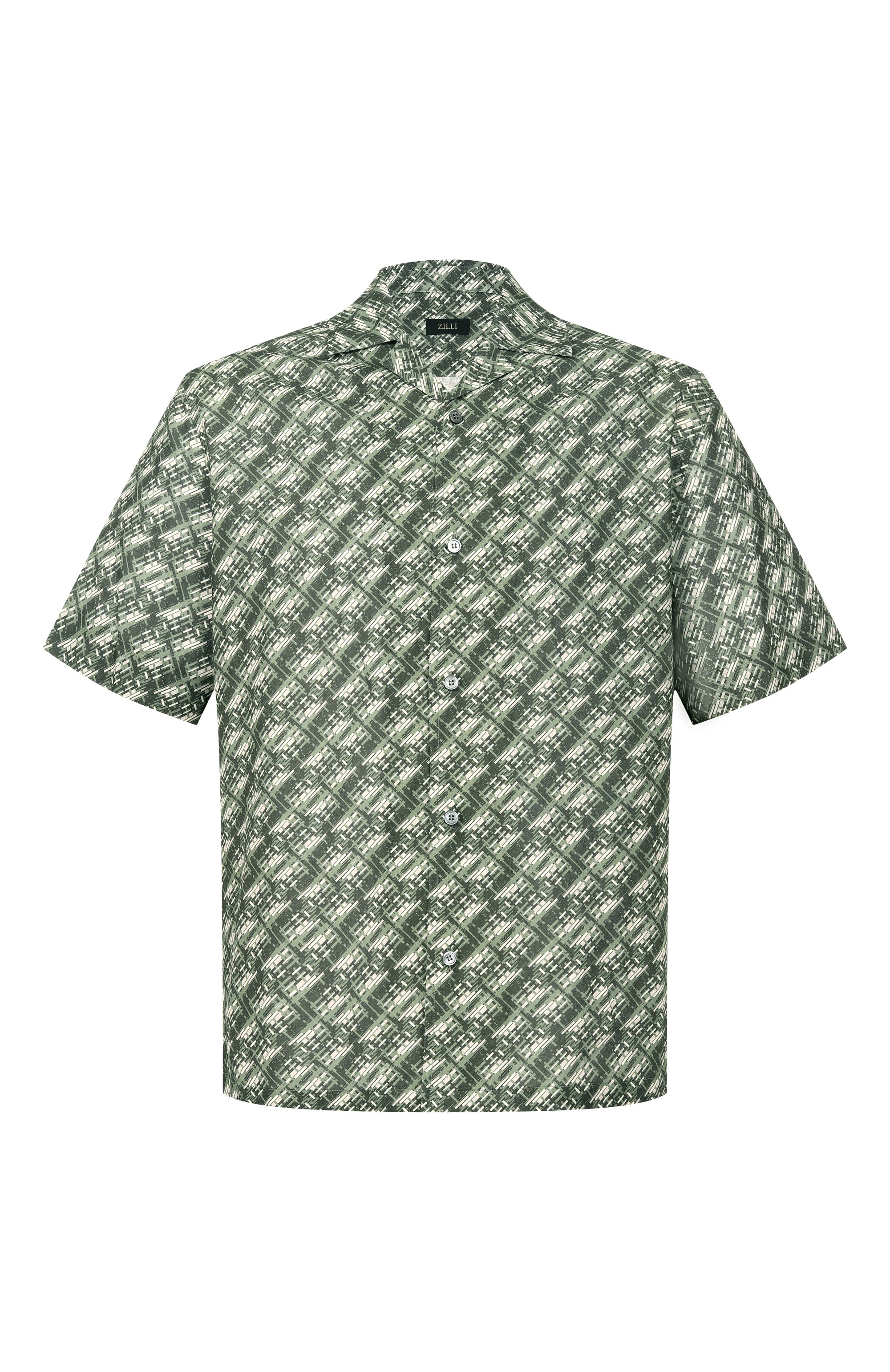 Рубашка изо льна и хлопка ZILLI, арт. ZSSH8BM090026196F, фото 1