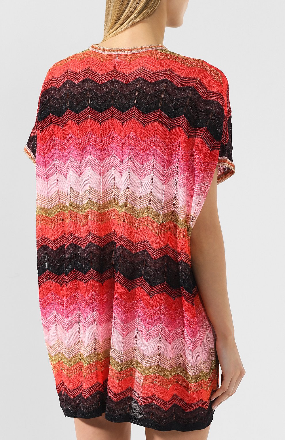 Платье свободного кроя M MISSONI красного цвета по цене 34350 руб., арт. 2DN00004/2K0029, фото 4 Платье свободного кроя M MISSONI, арт. 2DN00004/2K0029, фото 4