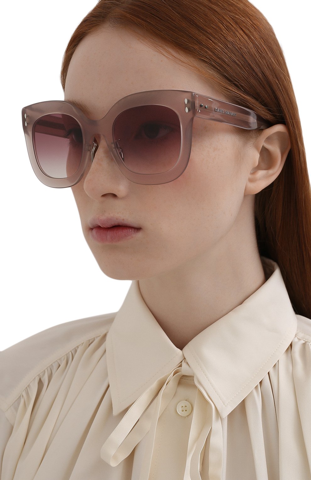 Солнцезащитные очки ISABEL MARANT светло-розового цвета по цене 20700 руб., арт. IM0002 FWM, фото 2 Солнцезащитные очки ISABEL MARANT, арт. IM0002 FWM, фото 2