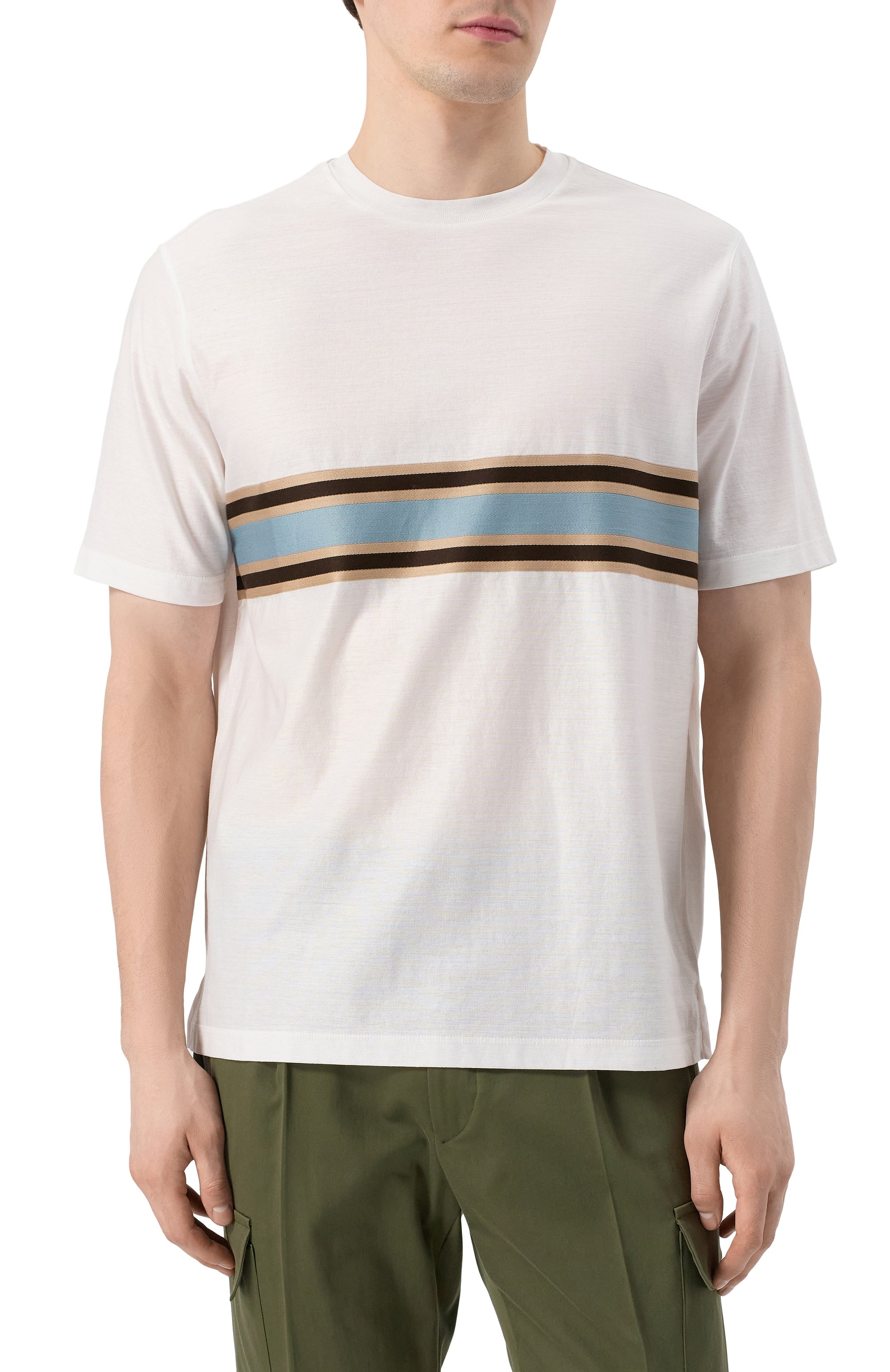 Хлопковая футболка CANALI, арт. T0876/MJ02252, фото 3