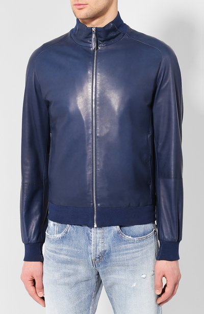 Кожаный бомбер ANDREA CAMPAGNA, арт. 80950E1652600, фото 3