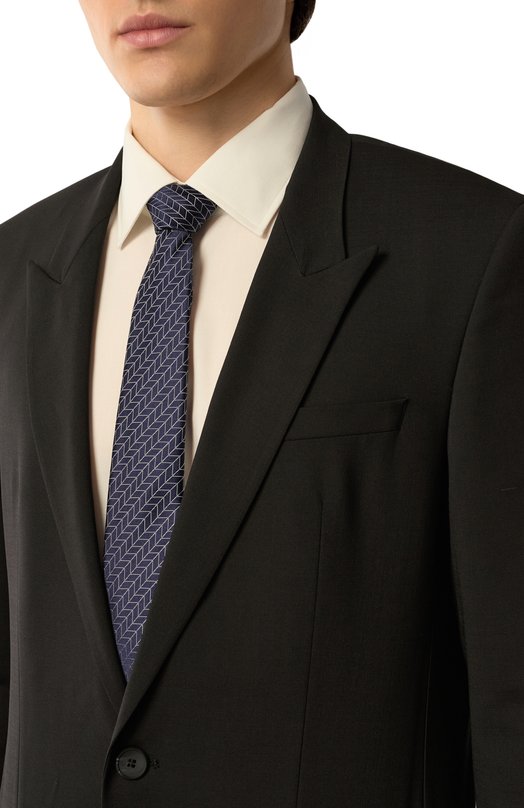 Шелковый галстук Giorgio Armani GM000800/TE13680 Синий  GM000800/TE13680 Фото 2