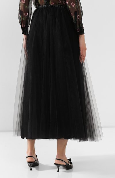 Юбка VALENTINO черного цвета по цене 361000 руб., арт. SB0RA1Y01ED, фото 4 Юбка VALENTINO, арт. SB0RA1Y01ED, фото 4