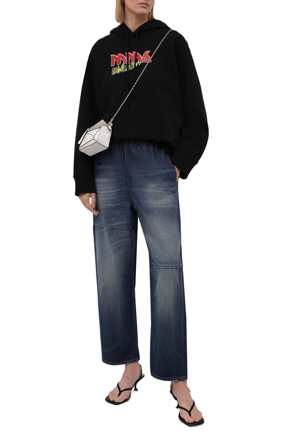 Джинсы MM6 темно-синего цвета по цене 27750 руб., арт. S52KA0324/S30460, фото 2 Джинсы MM6, арт. S52KA0324/S30460, фото 2