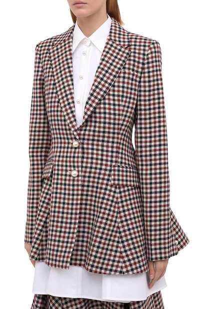 Шерстяной жакет JW ANDERSON разноцветного цвета по цене 84100 руб., арт. JK0056 PG0332, фото 4 Шерстяной жакет JW ANDERSON, арт. JK0056 PG0332, фото 4