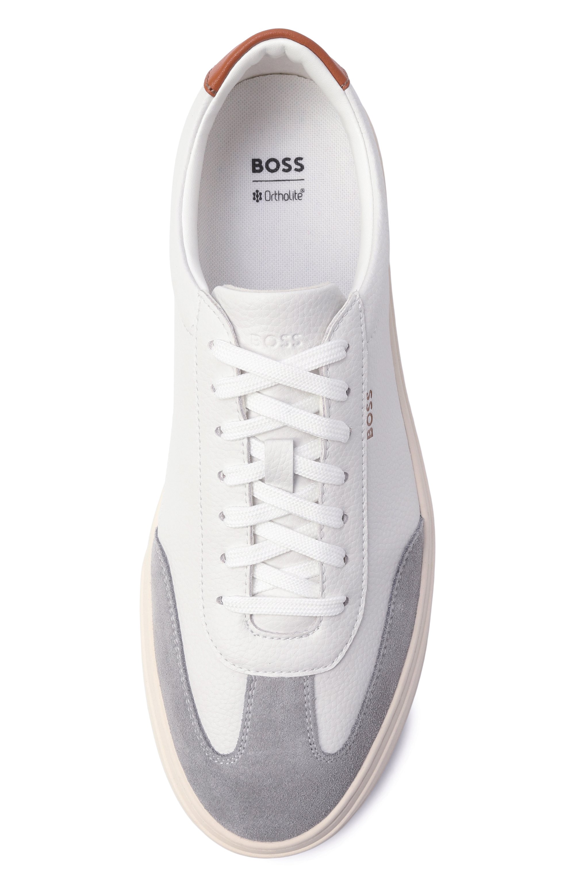 Кожаные кеды kieran BOSS белого цвета по цене 26950 руб., арт. 50552852, фото 6 Кожаные кеды kieran BOSS, арт. 50552852, фото 6