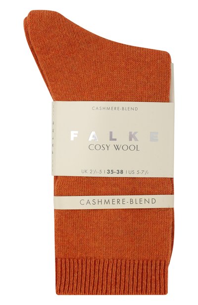 Вязаные носки cosy wool FALKE оранжевого цвета по цене 1830 руб., арт. 47548_18_, фото 2 Вязаные носки cosy wool FALKE, арт. 47548_18_, фото 2
