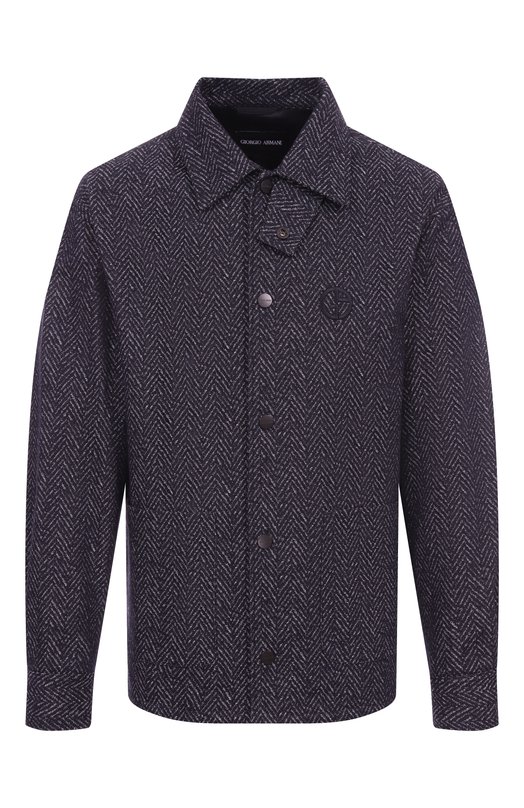 Хлопковая куртка-рубашка Giorgio Armani GM002072/AF19617 Синий GM002072/AF19617