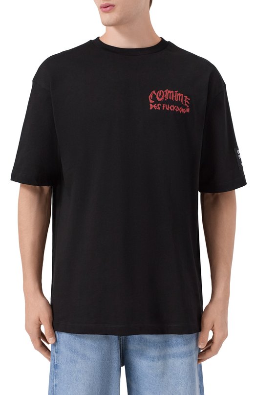 Хлопковая футболка Comme des Fuckdown CFABM01808 Чёрный  CFABM01808 Фото 3