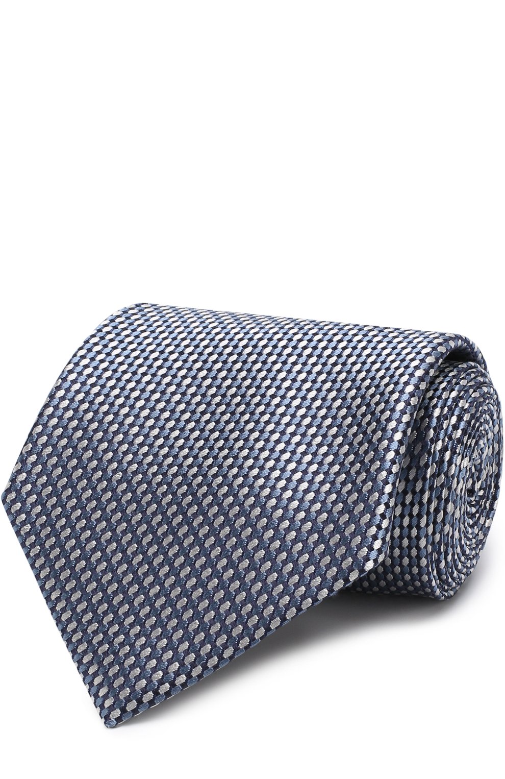 Шелковый галстук с узором BRIONI голубого цвета по цене 29950 руб., арт. 063I00/P7422, фото 1 Шелковый галстук с узором BRIONI, арт. 063I00/P7422, фото 1