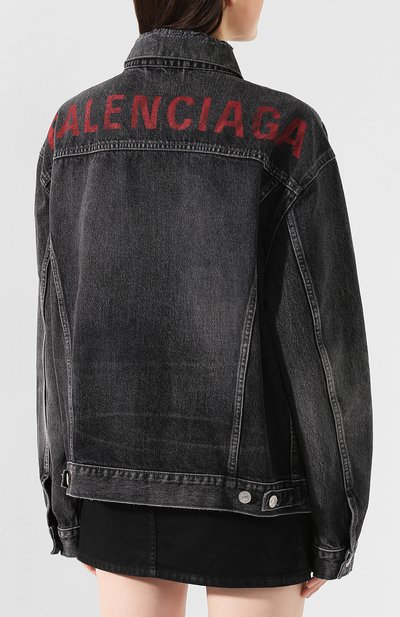 Джинсовая куртка BALENCIAGA темно-серого цвета по цене 152000 руб., арт. 557388/TBP47, фото 4 Джинсовая куртка BALENCIAGA, арт. 557388/TBP47, фото 4