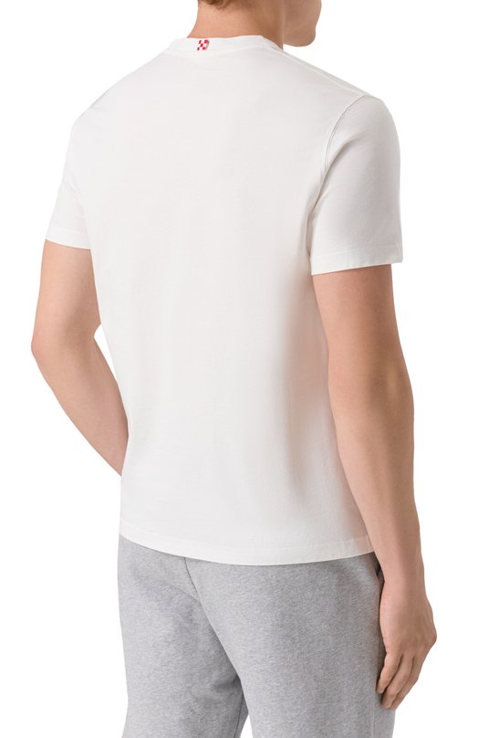 Хлопковая футболка MC2 Saint Barth STBM TSHIRT MAN/04730H Белый  STBM TSHIRT MAN/04730H Фото 4