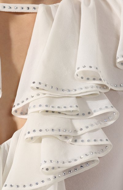 Блузка PHILOSOPHY DI LORENZO SERAFINI белого цвета по цене 53000 руб., арт. A0213/5717, фото 5 Блузка PHILOSOPHY DI LORENZO SERAFINI, арт. A0213/5717, фото 5