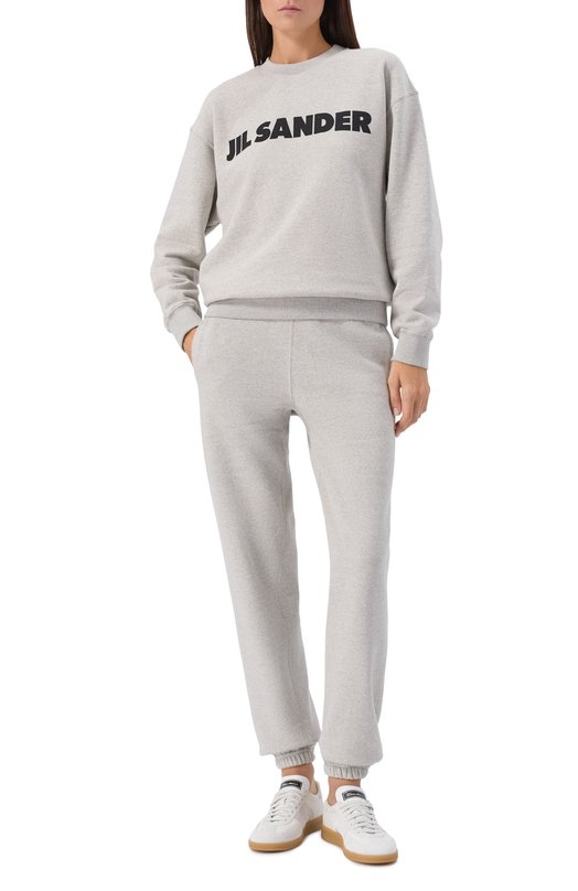 Хлопковый свитшот Jil Sander J53GU0003/J20010 Серый  J53GU0003/J20010 Фото 2