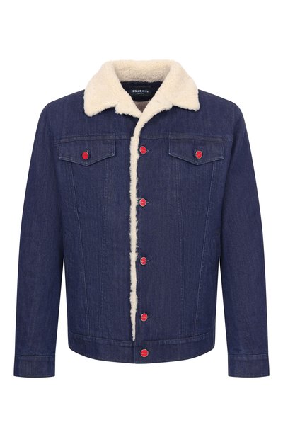 Мужская джинсовая куртка с подкладкой из овчины KITON, арт. UW2280SV0402F