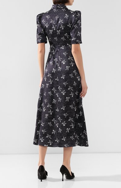 Шелковое платье ALESSANDRA RICH синего цвета по цене 129500 руб., арт. FAB1870-F2541, фото 4 Шелковое платье ALESSANDRA RICH, арт. FAB1870-F2541, фото 4