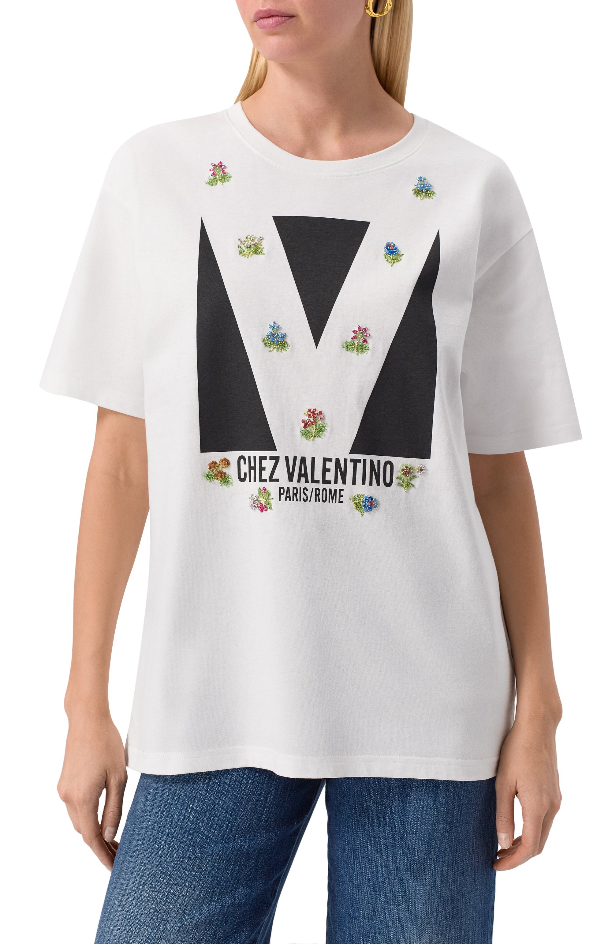 Хлопковая футболка VALENTINO, арт. 6B3MG24I919, фото 3