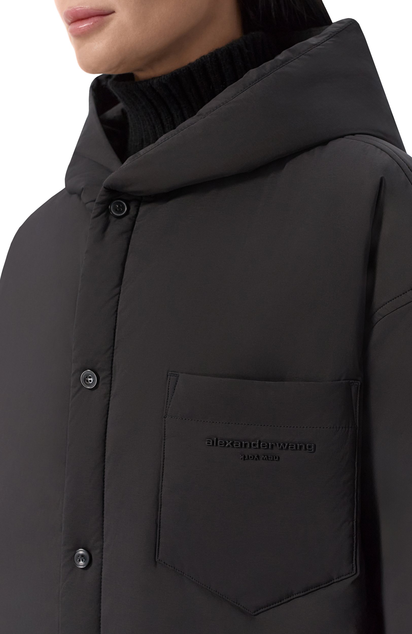 Куртка ALEXANDER WANG черного цвета по цене 88250 руб., арт. UWC4263334, фото 5 Куртка ALEXANDER WANG, арт. UWC4263334, фото 5