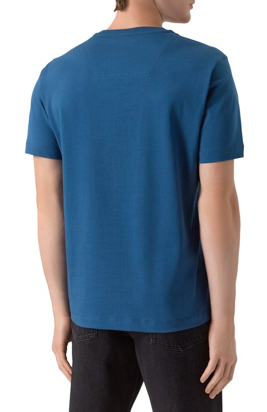 Хлопковая футболка Aeronautica Militare TS1580UJ00372 Синий  TS1580UJ00372 Фото 4