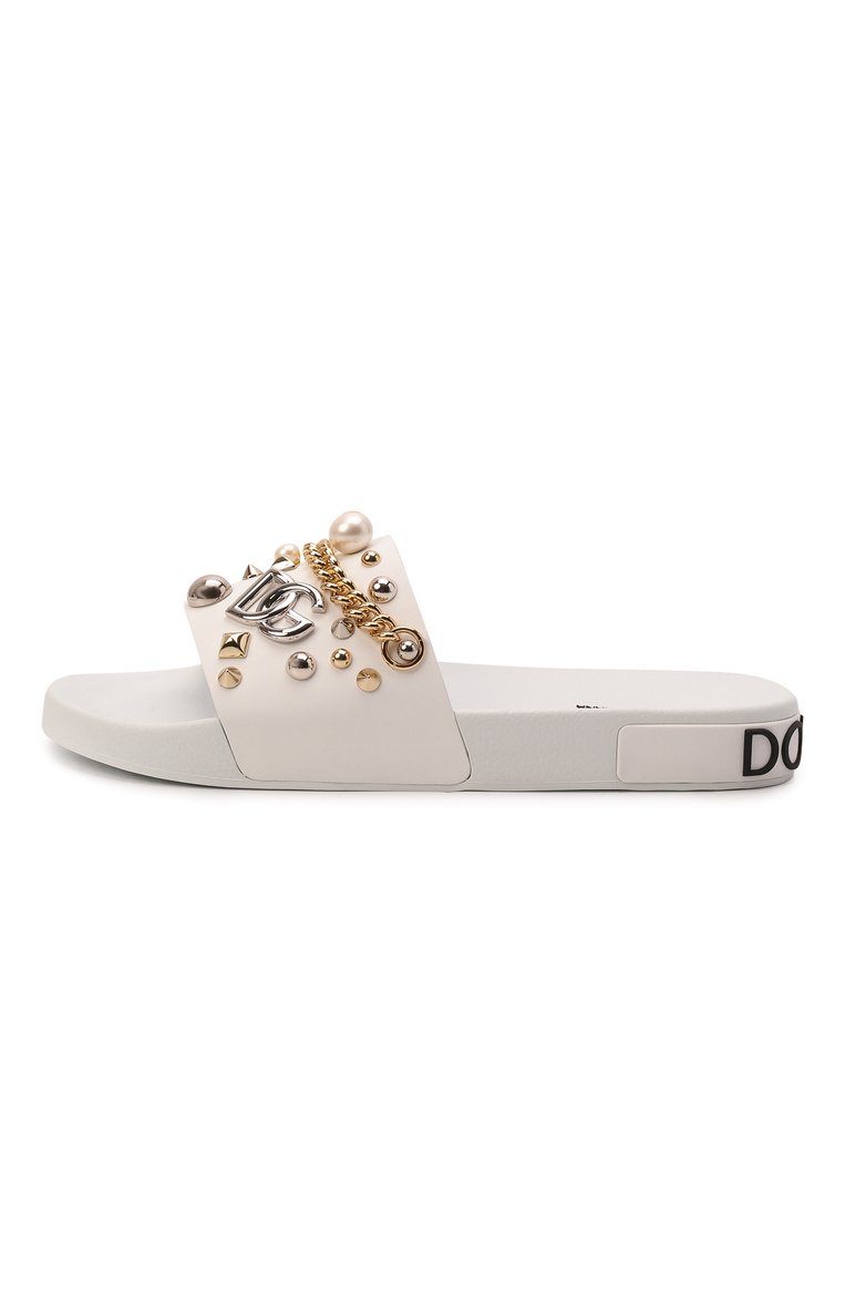 Кожаные шлепанцы DOLCE & GABBANA, арт. CS1990/AY082, фото 4