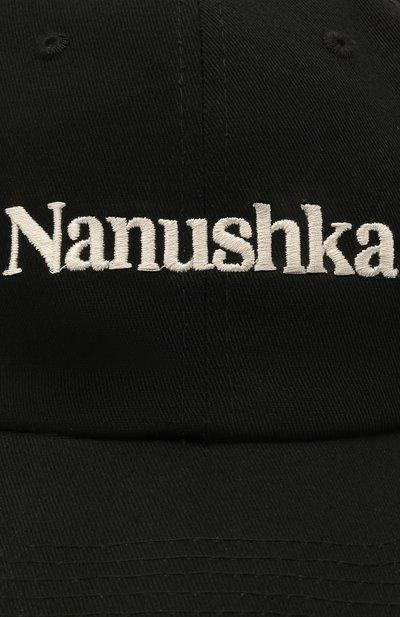Хлопковая бейсболка NANUSHKA, арт. VAL_BLACK_C0TT0N CANVAS, фото 3