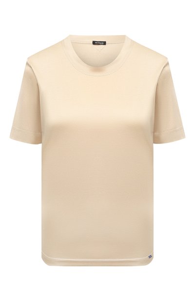 Женская хлопковая футболка KITON, арт. D53450H08051
