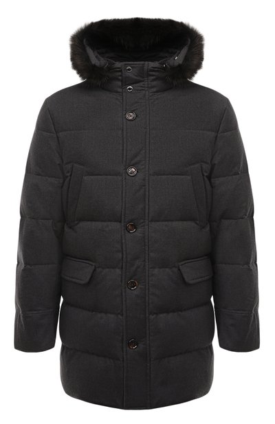 Мужская пуховик barbieri-ll с меховой отделкой MOORER, арт. IREIBRA-LL_SET